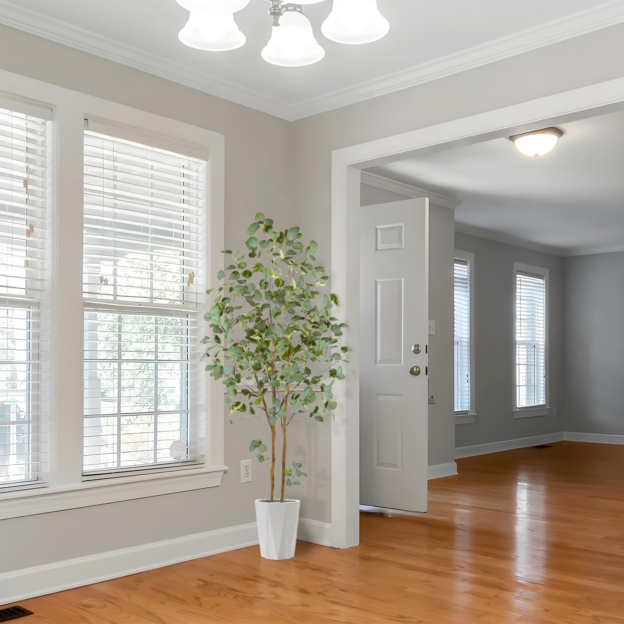 Artificial Eucalyptus Tree, 6ft Tall Faux Eucalyptus Plant with Basket for Home Office, 72'' Fake Tree for Indoor Outdoor Livingroom Garden Floor Décor - Image 5