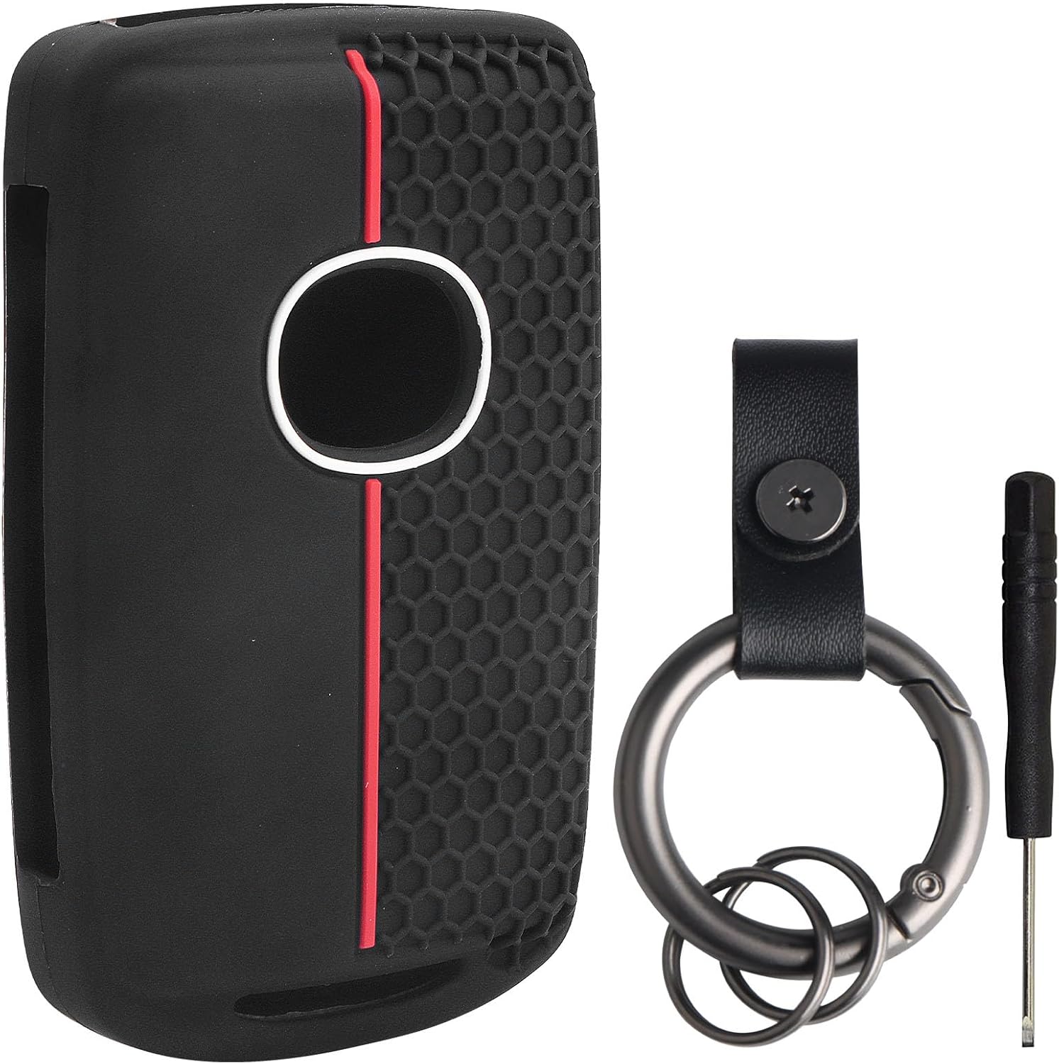kwmobile autosleutel hoesje compatibel met Mazda 3-Knoppen CX30 CX50 CX60 CX90 MX-30 hoes - Autosleutel behuizing - Sleuteletui in mat zwart
