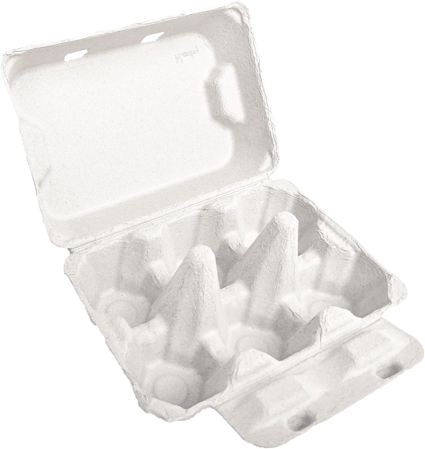 Henlay White Duck Egg Cartons- Holds Half Dozen Jumbo Eggs- Blank Flat Top (20)