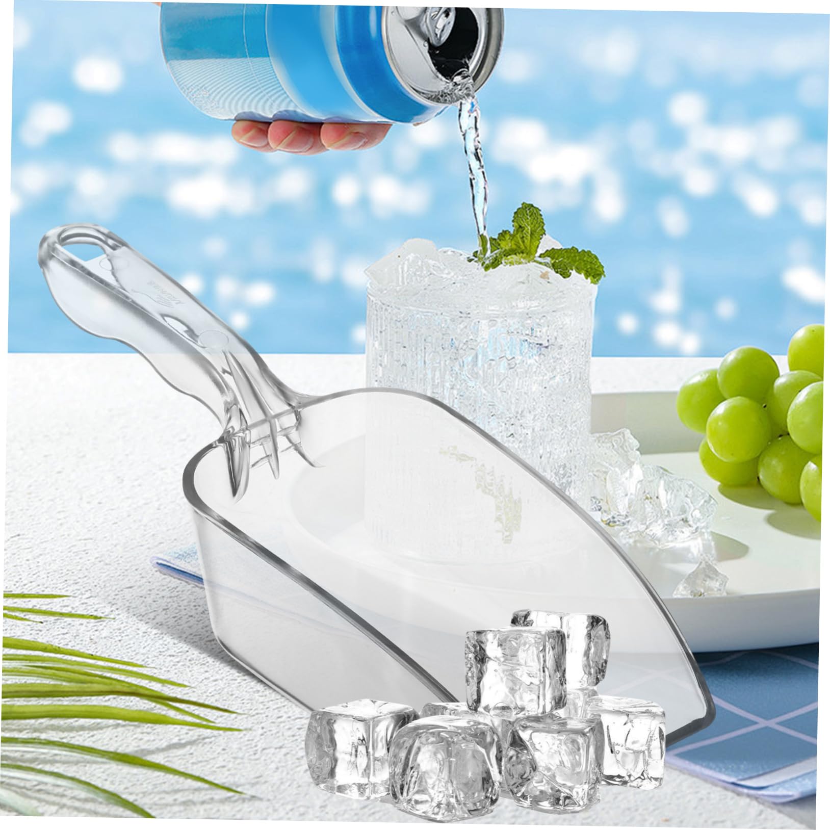 PRETYZOOM 10 Stk Eislöffel Essensschaufeln Süßigkeiten Kugeln Eisschaufeln Servierschaufeln Food-scooper Schaufel Für Tiernahrung Gewürzschaufel Transparent Plastik Wiederverwendbar