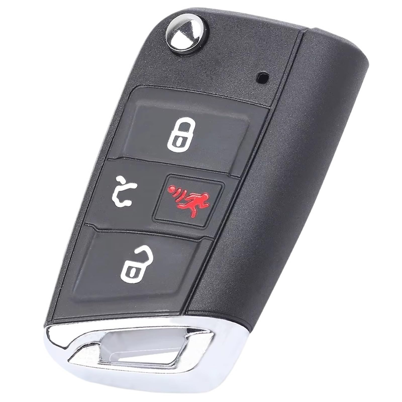 Compatible Con VW Para Jetta 2019 2020 2021 2022 2023 2024 Carcasa De Llave A Distancia De Coche Con Tapa 4 Botones HU162 HU75T OEM:5G6959752AC