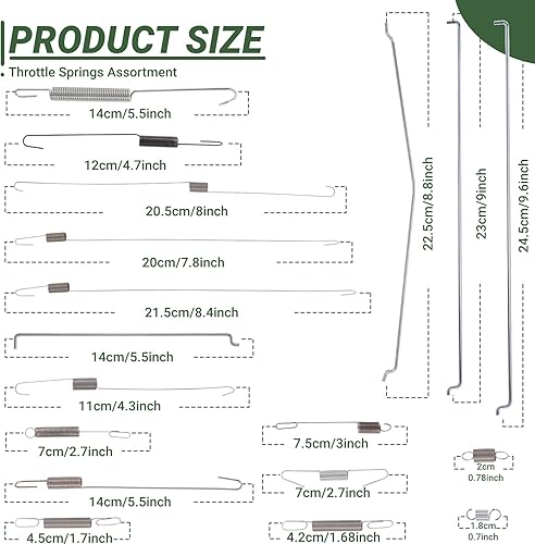 Miniatura 2 de Juego de 54 muelles de acelerador de repuesto, resortes de acelerador, resortes de retorno, kit de varillaje de resorte de control de velocidad,
