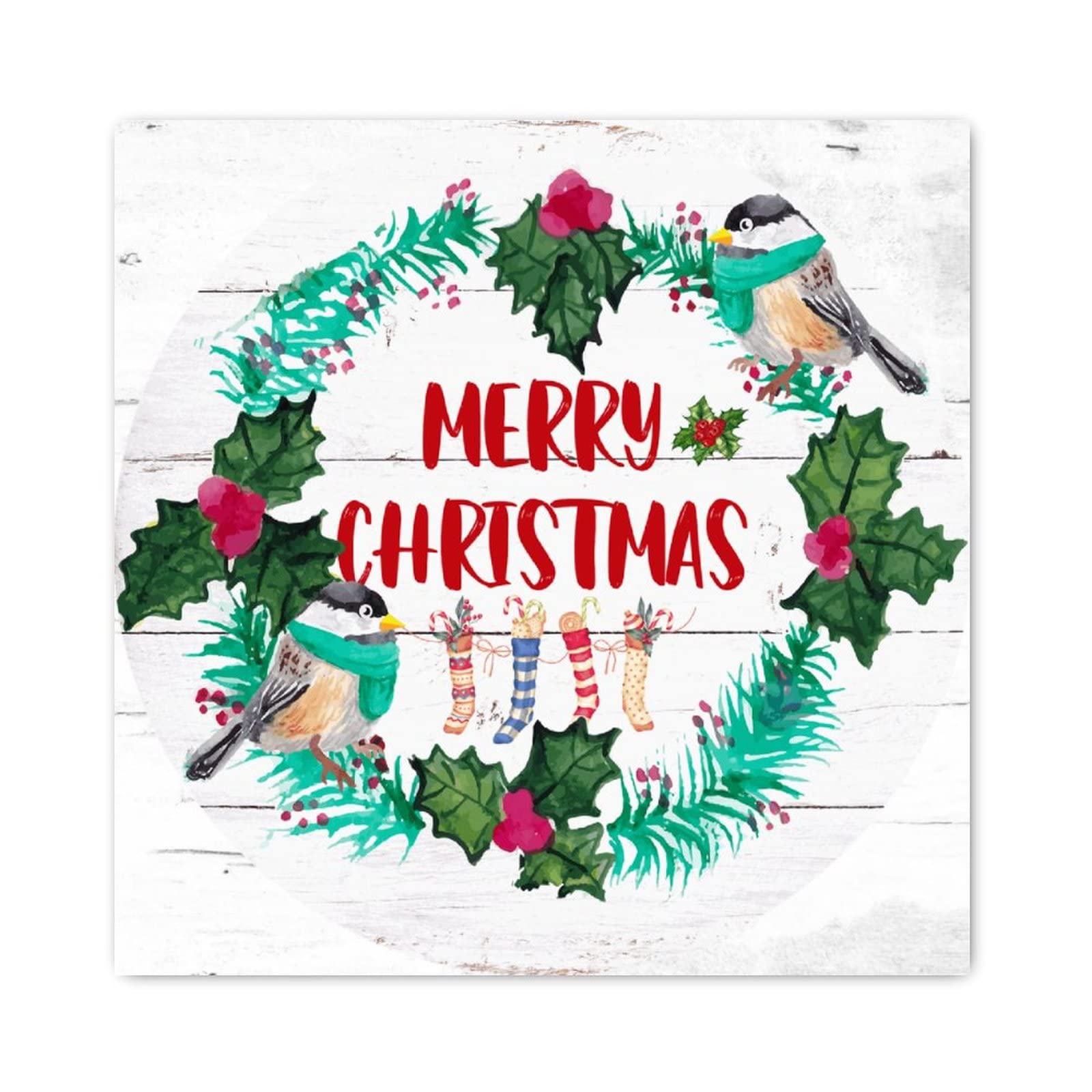 Panneau de Noël en bois vintage suspendu 30cm pour salon