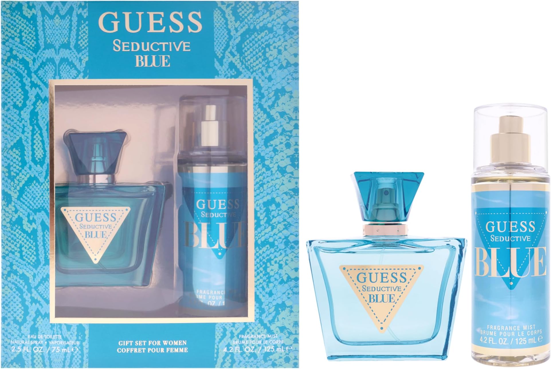 Seductive Blue Women/Femme Eau de Toilette 2 Piece Gift Set - Perfume Spray 2.5 Fl. Oz. & Fragrance Mist 4.2 Fl. Oz.
