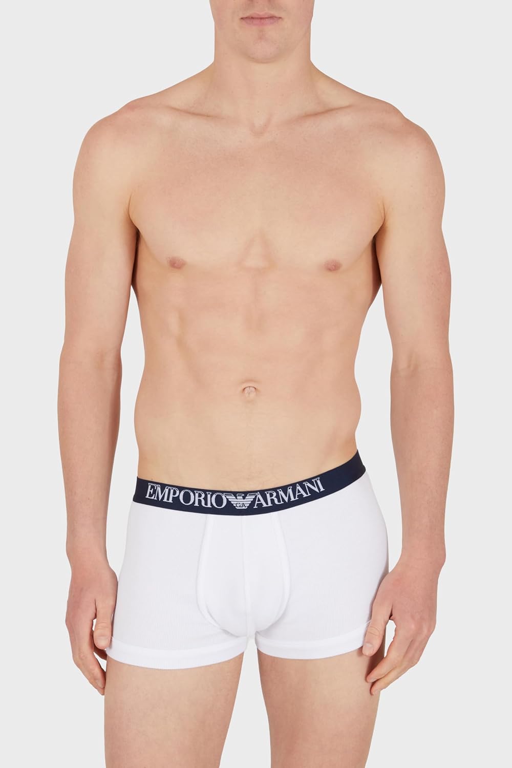 Emporio Armani mens Ribbed Stretch Cotton 2-pack Trunk