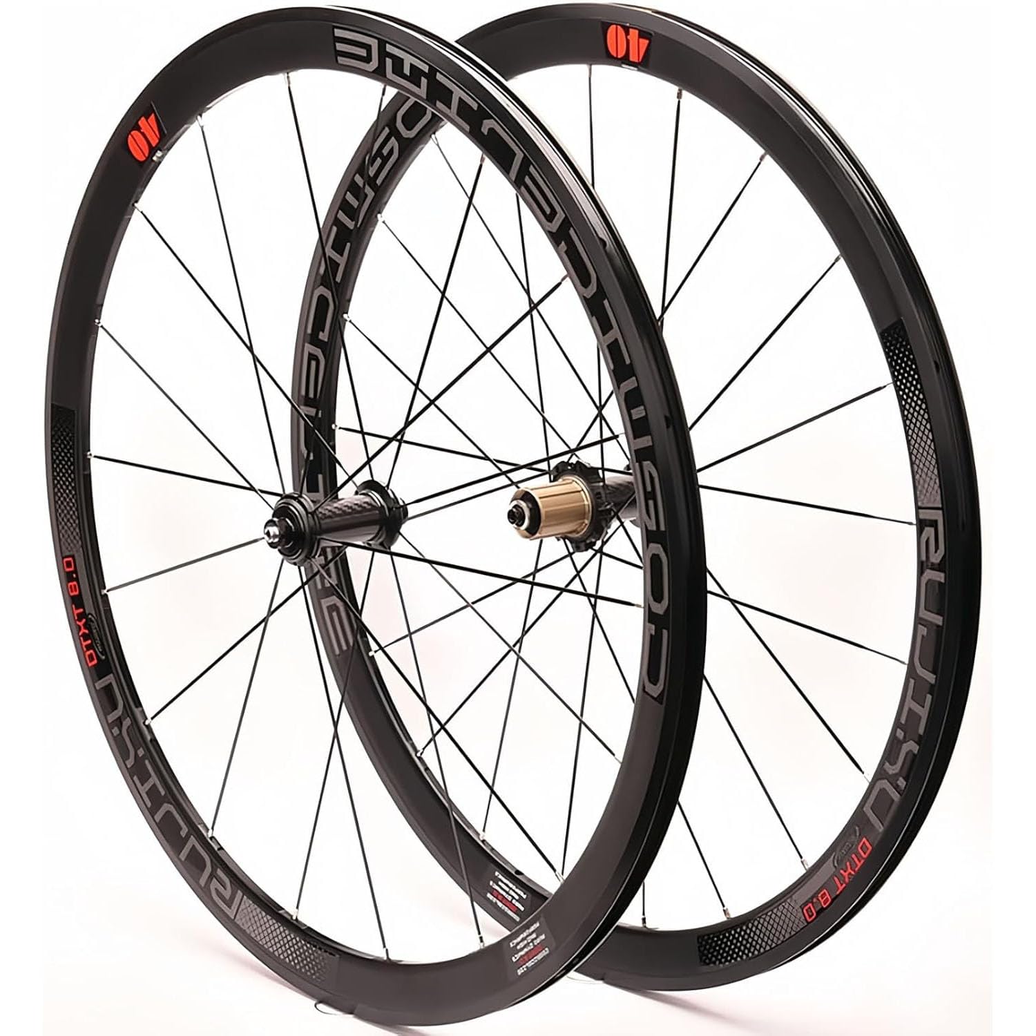 ZXGSXIOU 700C Bicycle Front and Rear Wheel Carbon Road Bike Wheelset with 40mm Deep Cover V/C Brake Rim Sealed Bearing