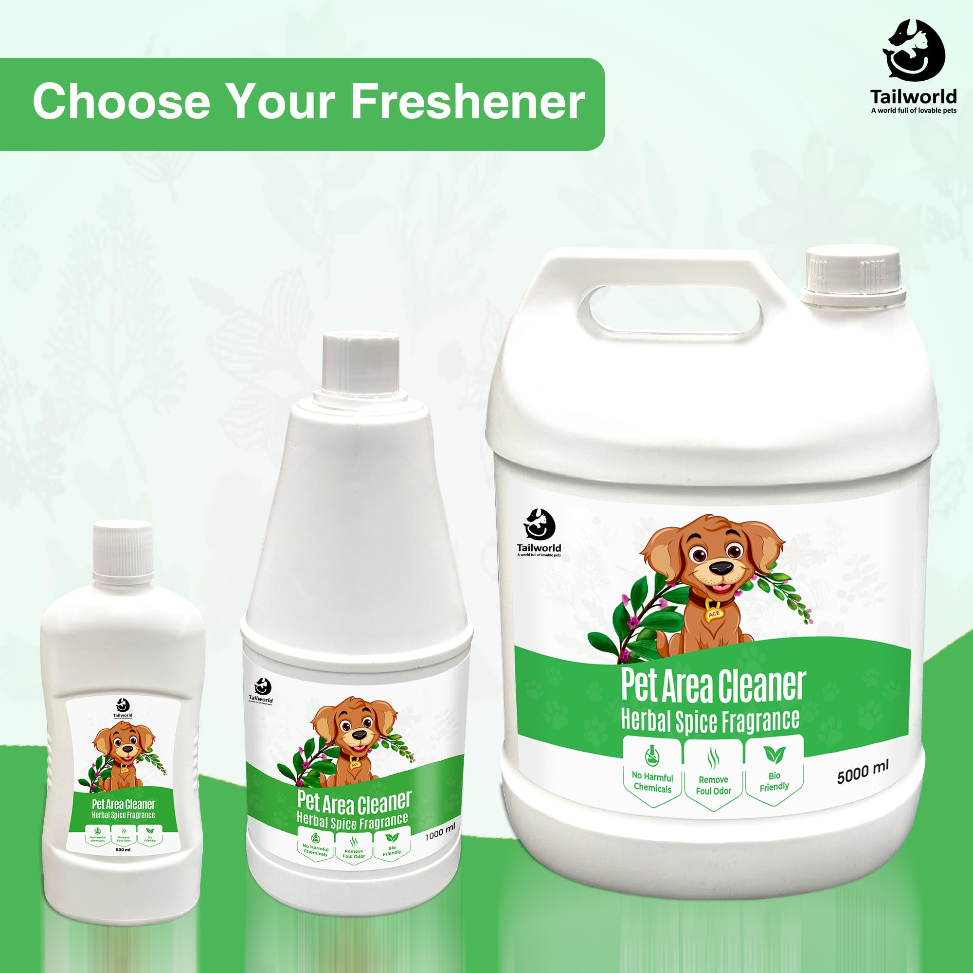 Tailworld Area Cleaner, Pet Area Odour Remover for All Types of Surfaces | Super Safe for The Pets, Can Remove Urine Smell for Instant Freshness, Eco-Friendly Odour (1000ml) 3