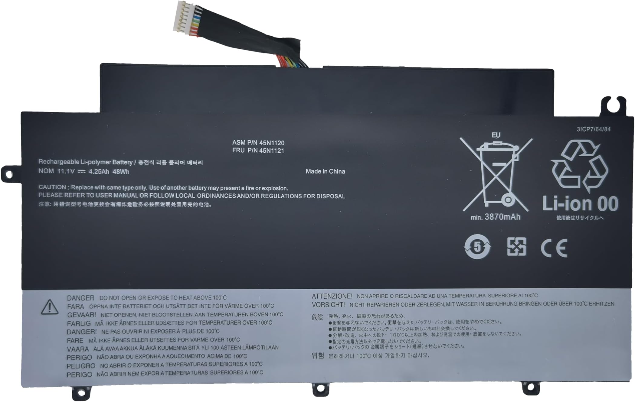Batterymarket 45N1121 Replacement Battery Compatible with Lenovo Thinkpad T431s Series 45n1120 45n1121 45n1122 45n1123-11.1V 48Wh 4250mAh