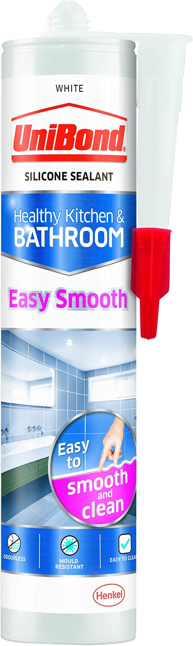 UniBond Easy Smooth Kitchen & Bathroom Silicone Sealant, Mould