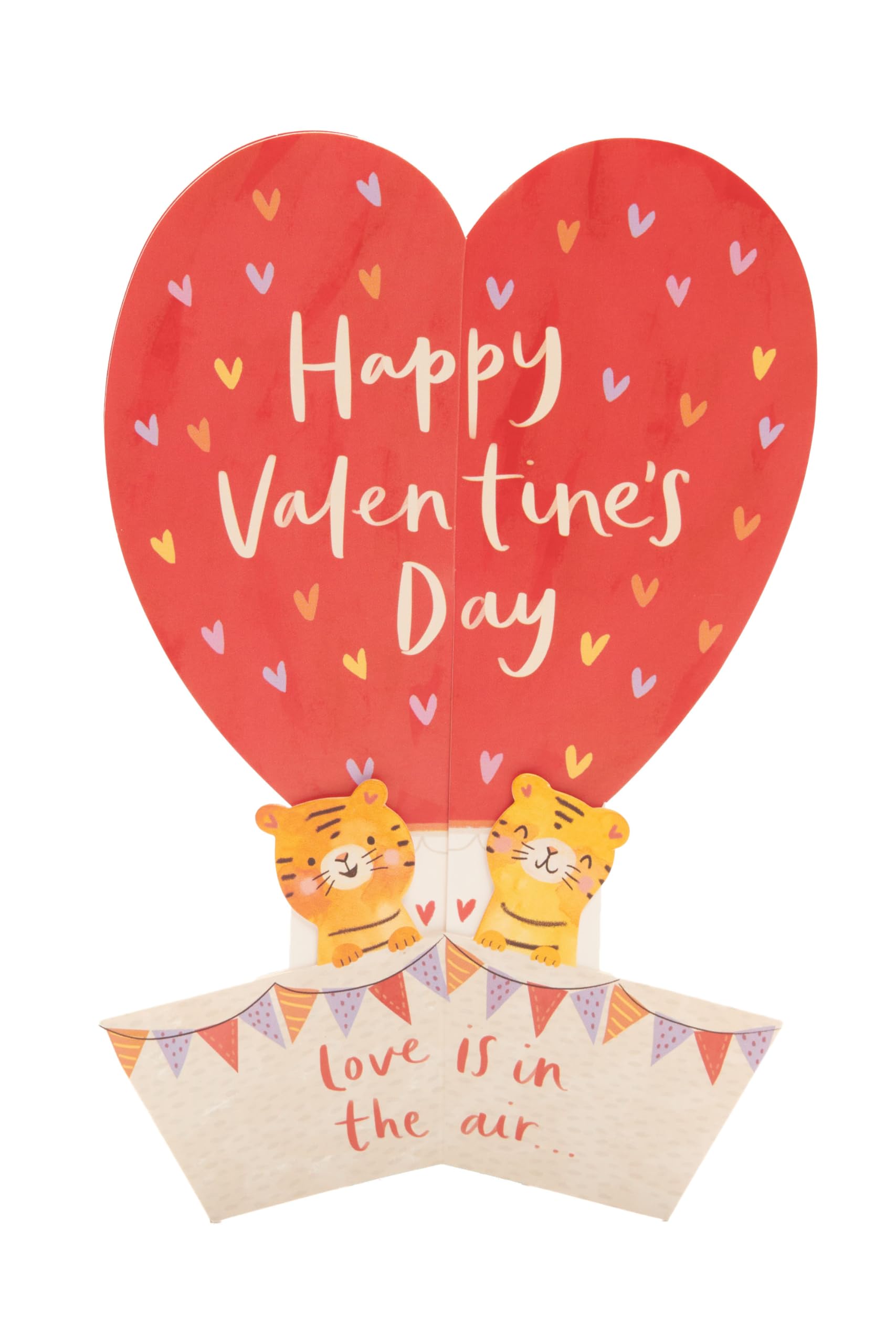 UK Greetings Valentine's Day Card For Him/Her/Boyfriend/Girlfriend/Husband/Wife/Partner - Pop Up Air Balloon Design