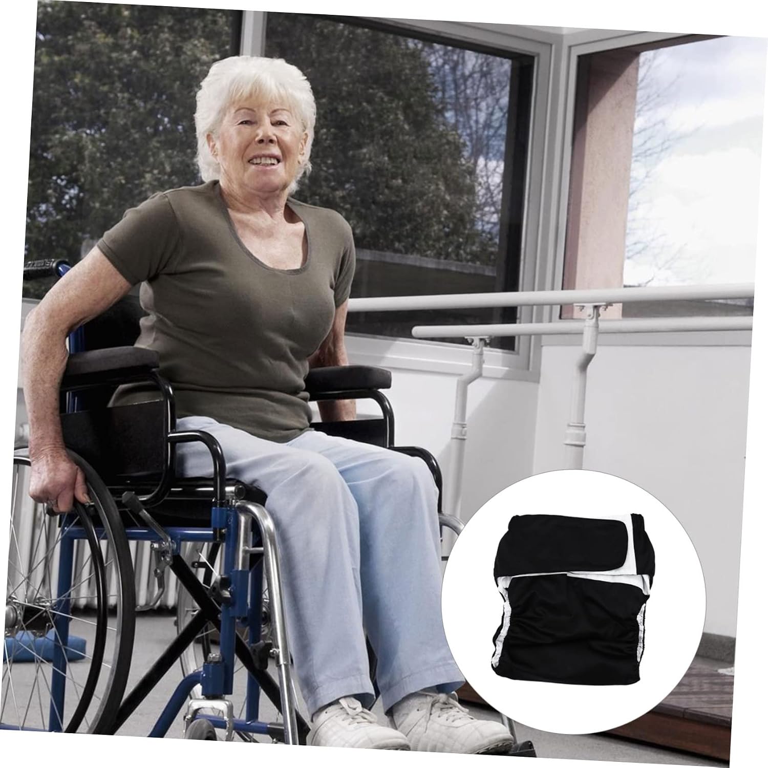 Adjustable Adults Cloth Diaper Unisex Reusable Washable Breathable Absorbent for Elderly and Bedridden with Elastic Leak Design