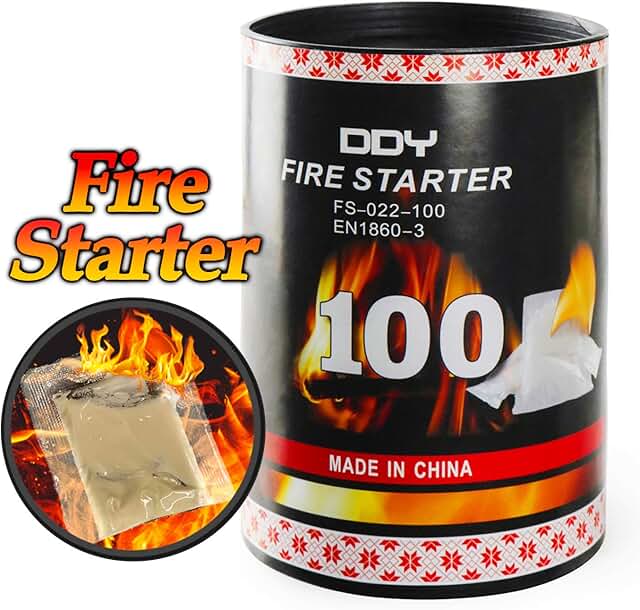 100 Pack Quick Fire Starters,Wax Cups Waterproof, Non Toxic Firelighter ...