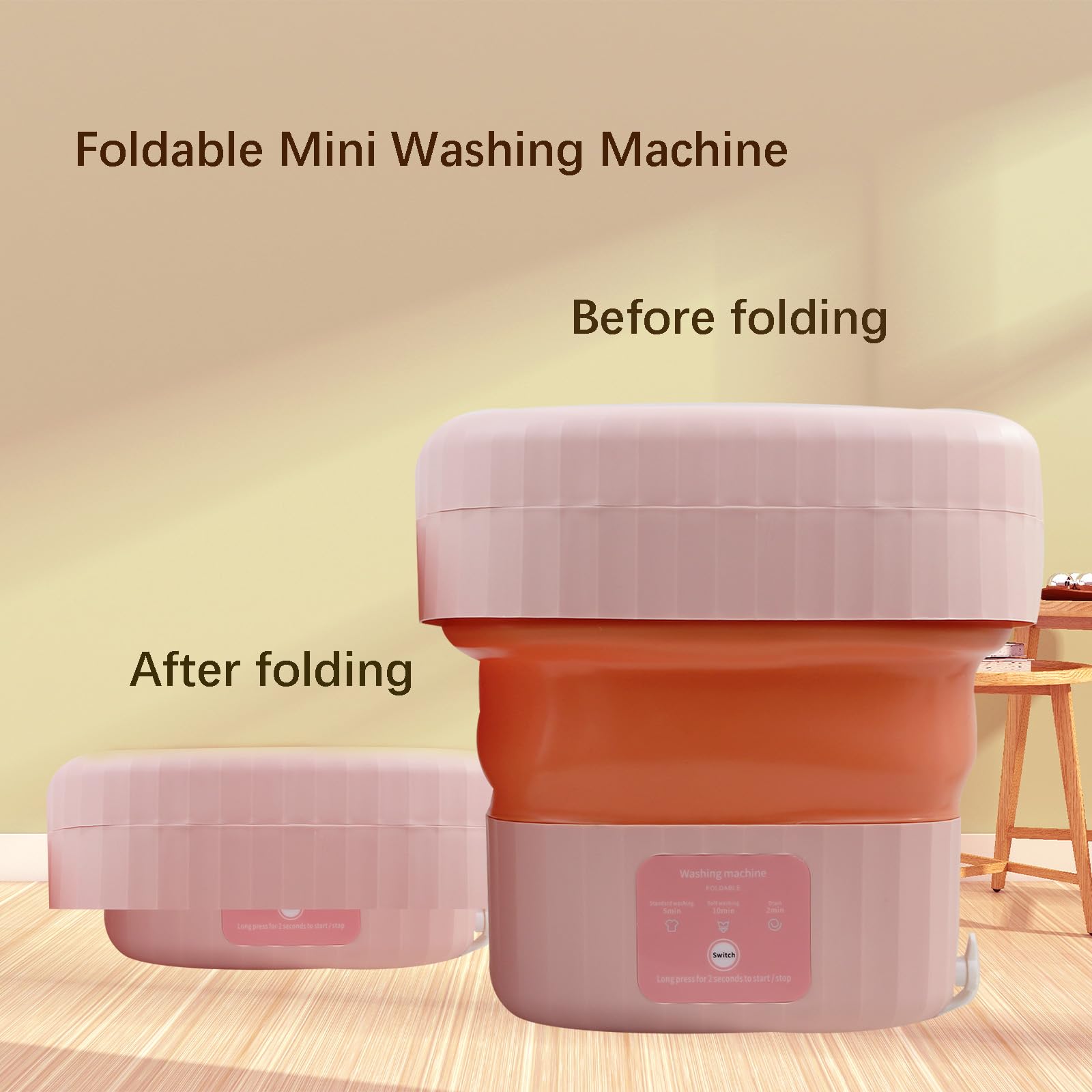 iVOLCONN Portable Washing Machine, 6L Foldable Mini Washing Machine