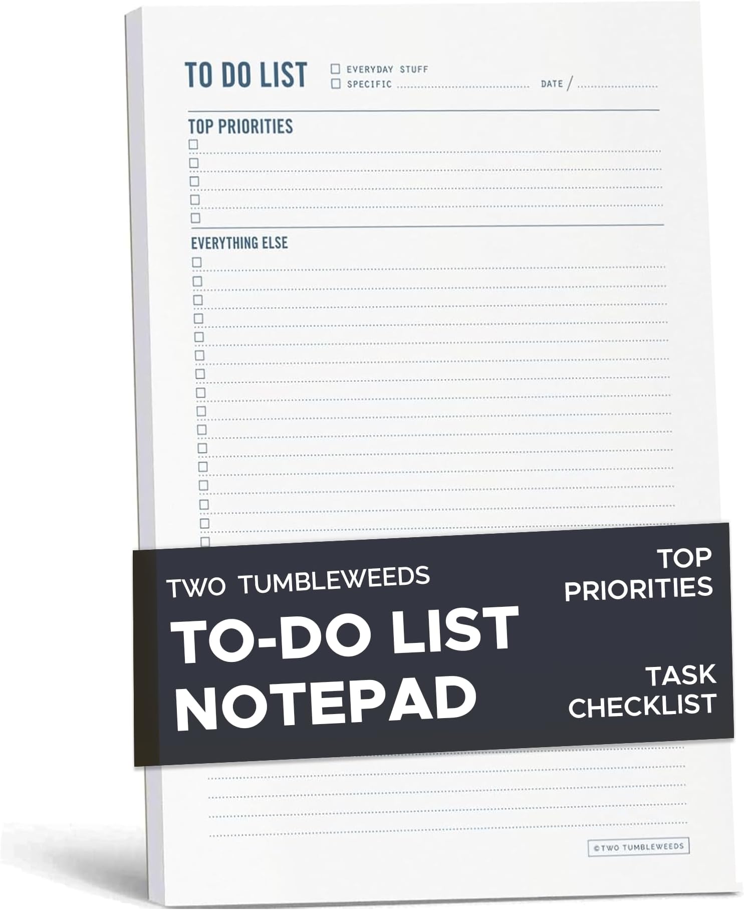 To Do List Notepad - Daily Task Planner, Checklist, and Organizer - Planner pad for work and school productivity - 7 x 10" - 50 Sheets