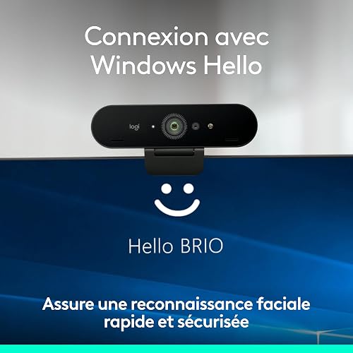 Logitech Brio 4K webcam, Video Calling, Noise-Cancelling mic - 8