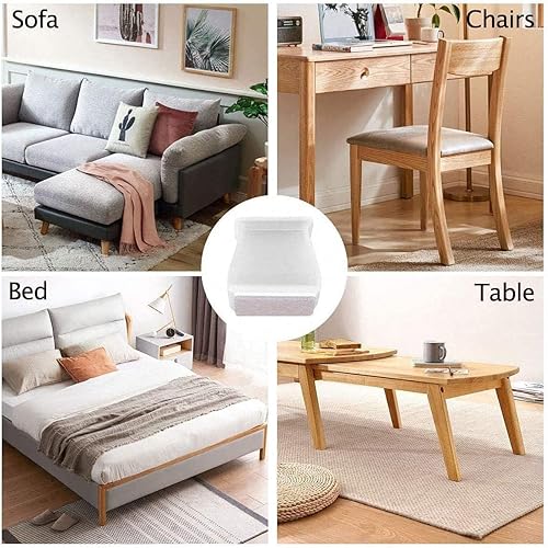 Miniatura 5 de Ulalaza Juego de 16 tapas cuadradas para patas de silla, protectores con parte inferior de fieltro, goma termoplástica, tapas para patas de muebles,