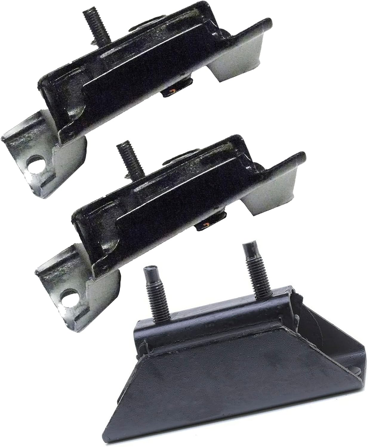 Compatible with 87-93 Ford Bronco F150 F250 F350 5.0L 5.8L Engine Motor and Transmission Mount Set 3PCS 2557 2564x2 1987 1988 1989 1990 1991 1992 1993