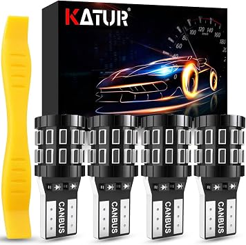 KATUR 194 T10 W5W Light Bulb, Blue 12-24V Canbus Error Free 168 Car Dome Map Door Courtesy License Plate Light, Pack of 4