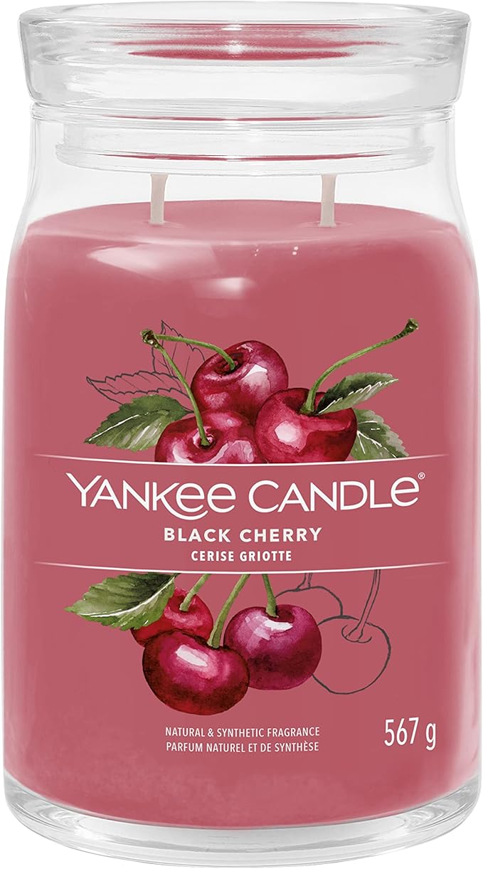 Yankee Candle Signature bougie parfumée Cerise Griotte ; Grande bougie