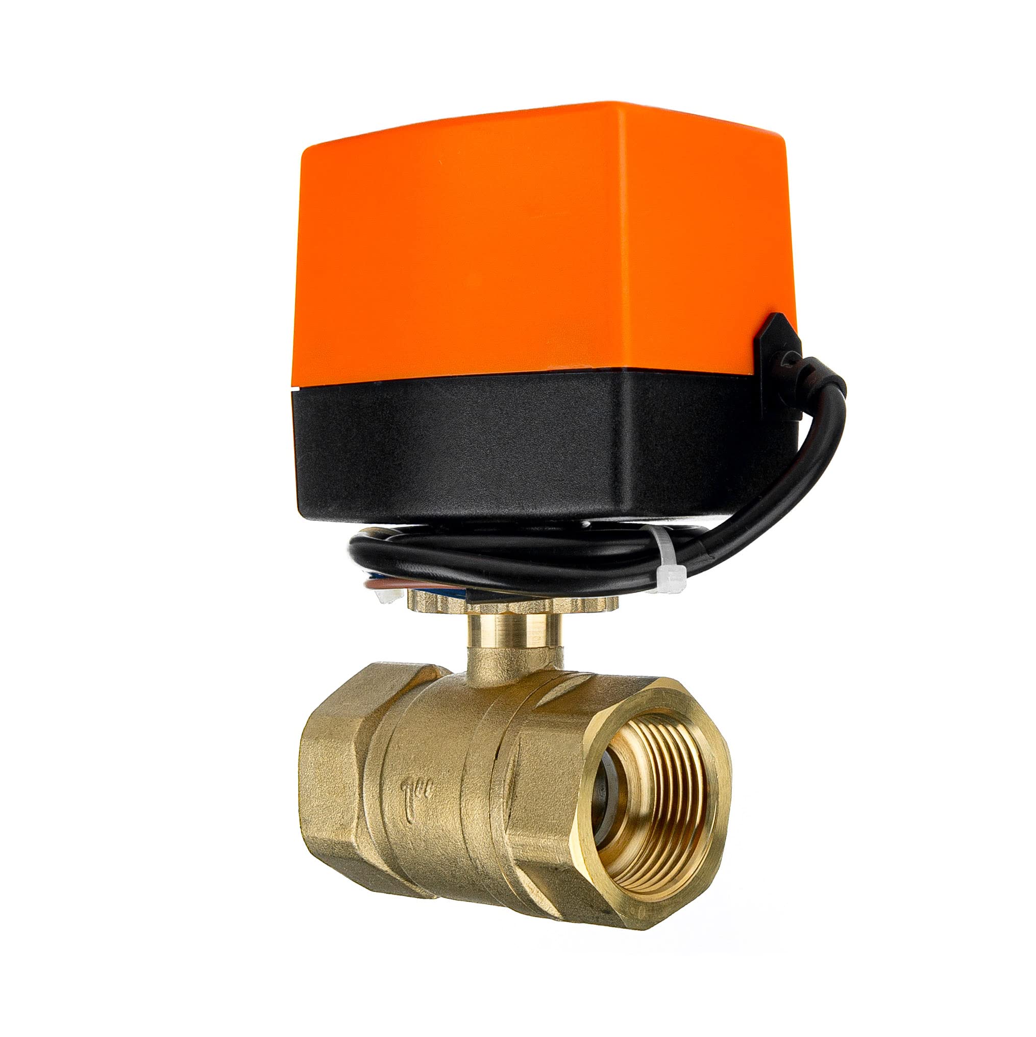 FSA Motorkugelhahn 1 Zoll 2-Wege 230V AC Messing Auf-/Zu