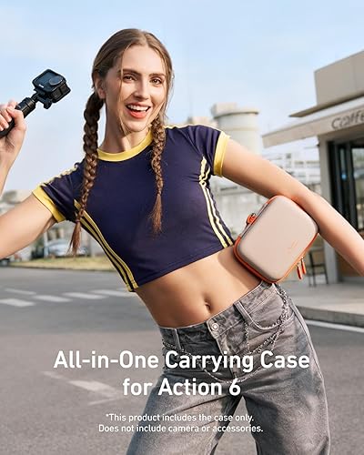 Miniatura 2 de TELESIN DisAdv - Funda de transporte para DJI Osmo Action 65 Pro y accesorios oficiales, bolsa de transporte dura impermeable para baterías de