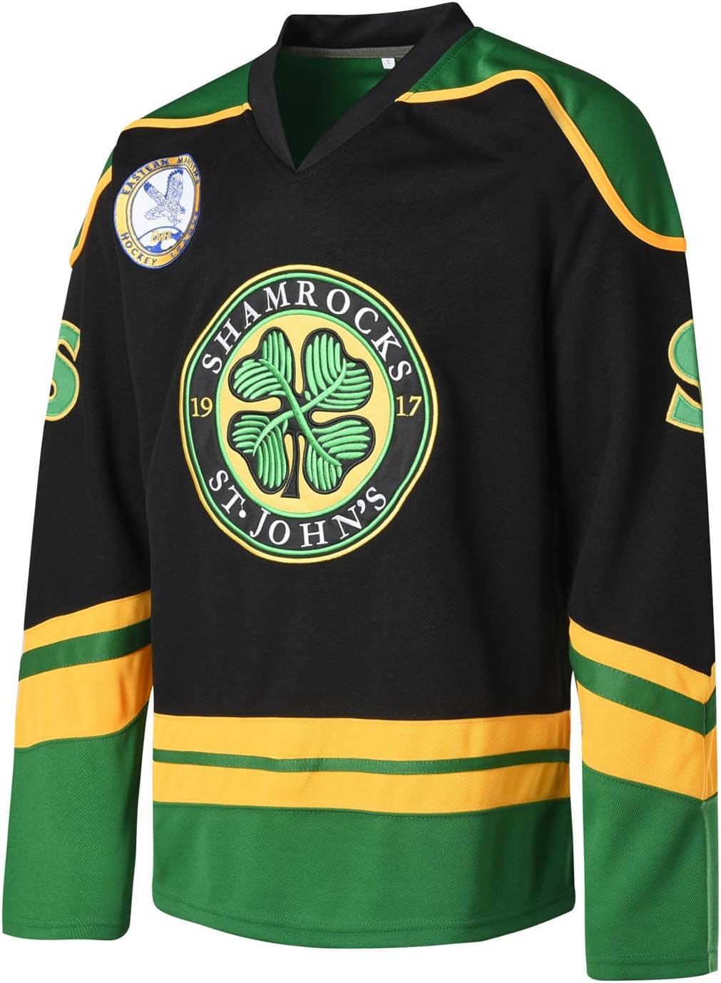 Men's Ross The Boss #3 Rhea Hockey Jersey St John's Shamrocks Ice Hockey Shirts with EMHL Patch - Image 3