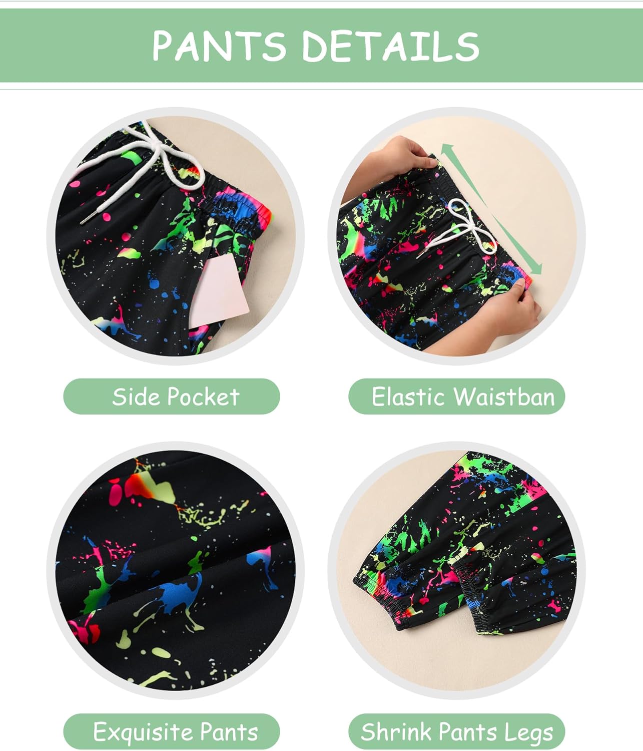 Girls Clothes Long Sleeve Hoodie and Sweat Pants 2Pcs Girls Fall Outfits Size 5-12 - Image 6