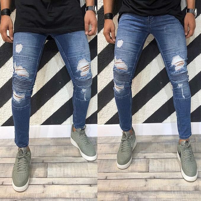 Skinny rotos de Vaqueros para Hombre | FASHIOLA.es