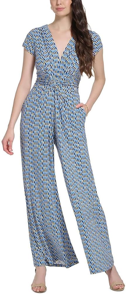 Amazon.com: Vince Camuto Women's Printed Twist-Front Cap-Sleeve