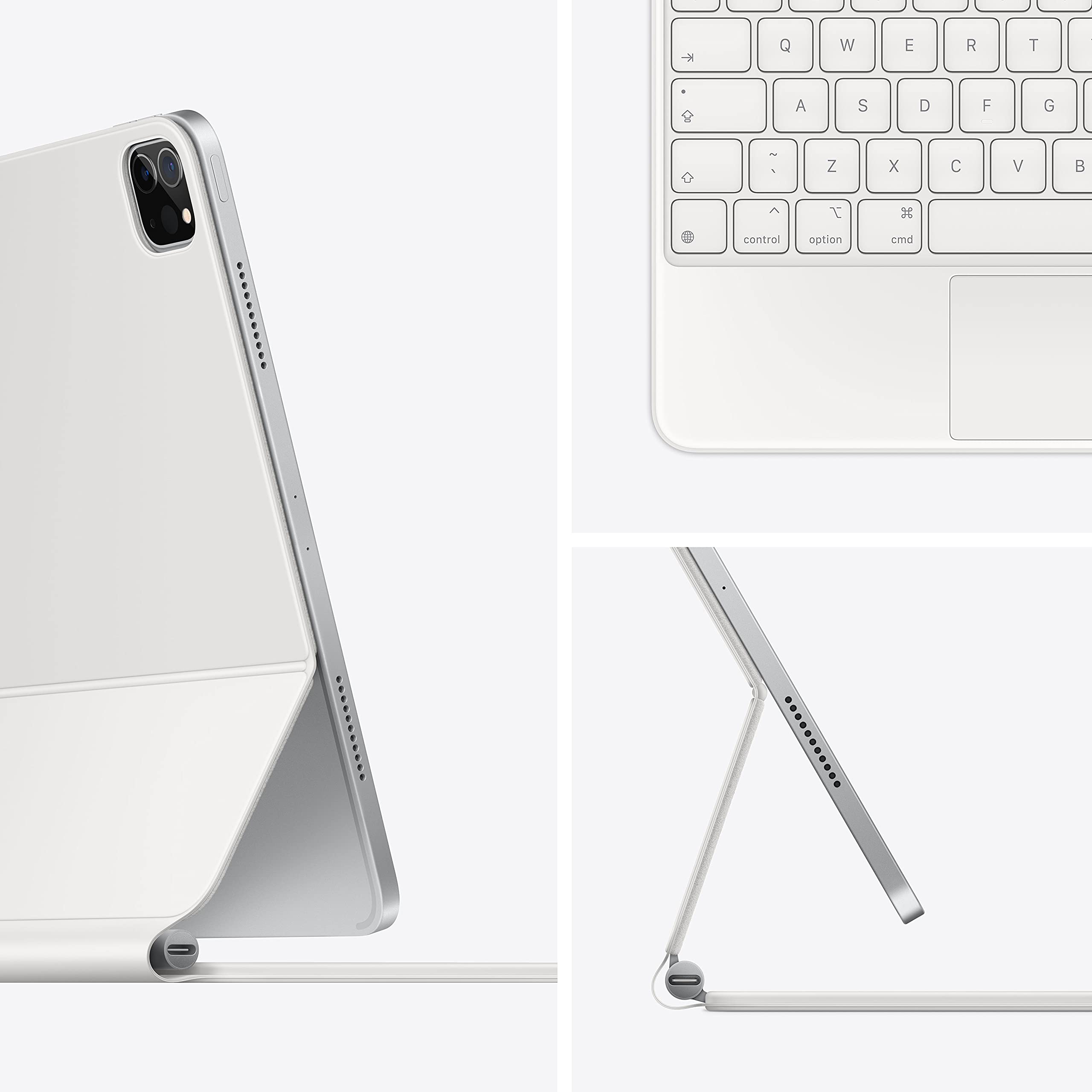 Apple Magic Keyboard (für iPad Pro 12,9-zoll 3-6 Gen, iPad Air 13-zoll M2, M3) (QWERTY Englisch) Schwarz (Generalüberholt)