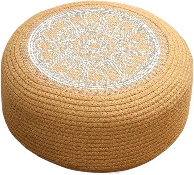 Rattan Ottoman Footstool - Waterproof Outdoor Garden Seat with Tatami Design
