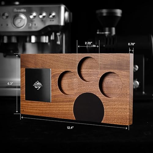 Miniatura 4 de CrossCreek Portafiltro espresso sin fondo de 2.126in con estación de apisonamiento de café