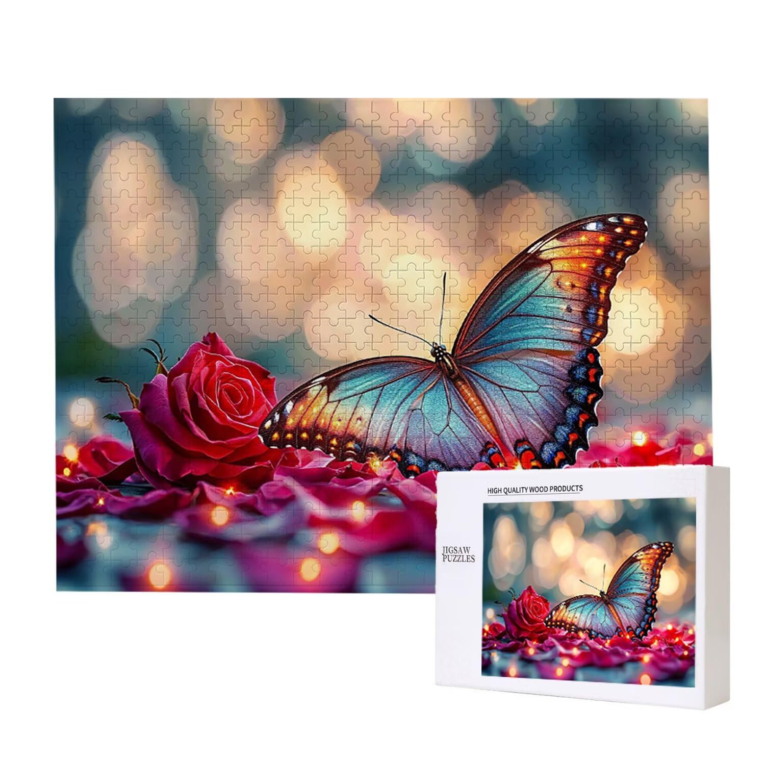 Puzzle dla dorosłych, 5000 elementów, róża, 5000 elementów, puzzle dla dorosłych, gra edukacyjna, 158 x 106 cm, odpowiednie do dekompresji i dekoracji ścian pokoju, prezenty j-353