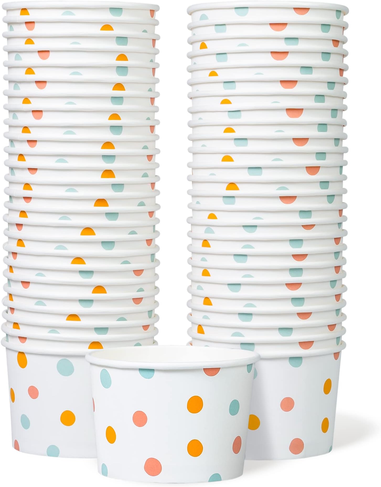 Amazon.com: MATICAN Paper Ice Cream Cups, 50-Count 5.5-Oz Disposable ...