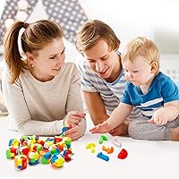 Vista 4 de Bbiamsleep Juego de rompecabezas de plástico original en 3D, bola mágica, juego de rompecabezas de cadena y resistente inteligencia para niños