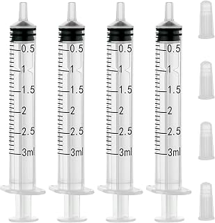 10 Pack 3ml Syringes for Liquid with Cap,Colostrum Syringe Individually Wrapped for Pet Feeding,Oral,Scientific Labs