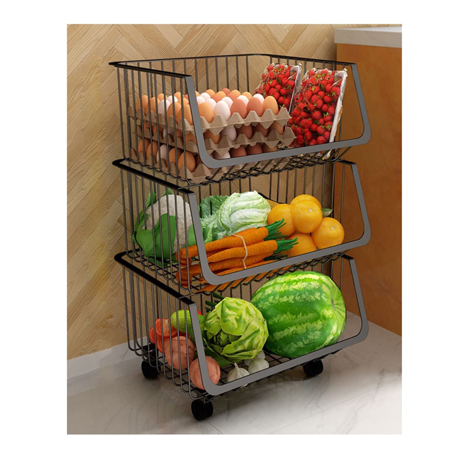 Chariot de rangement mobile pour cuisine pour éliminer le désordre sur les plans de travail