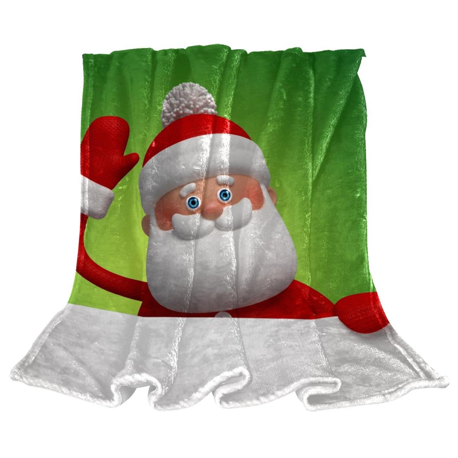 Couverture polaire Père Noël grand plaid chaud doux grand lit divan