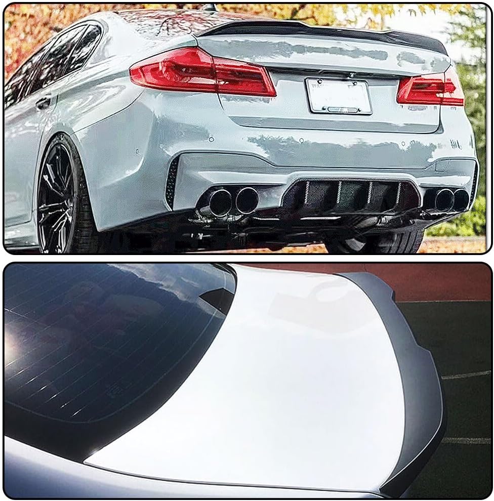 Trunk Spoiler Fits for BMW 5 Series G30 G38 2018-2023 Glossy Black ABS 520i 530i 540i 550i Car Rear Boot Lid Highkick Spoiler Wing Lip Factory Outlet