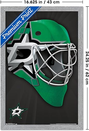 Miniatura 18 de Trends International NHL Dallas Stars - Póster de pared con máscara 16, 22.375 x 34 pulgadas, versión enmarcada en negro Versión con marco negro