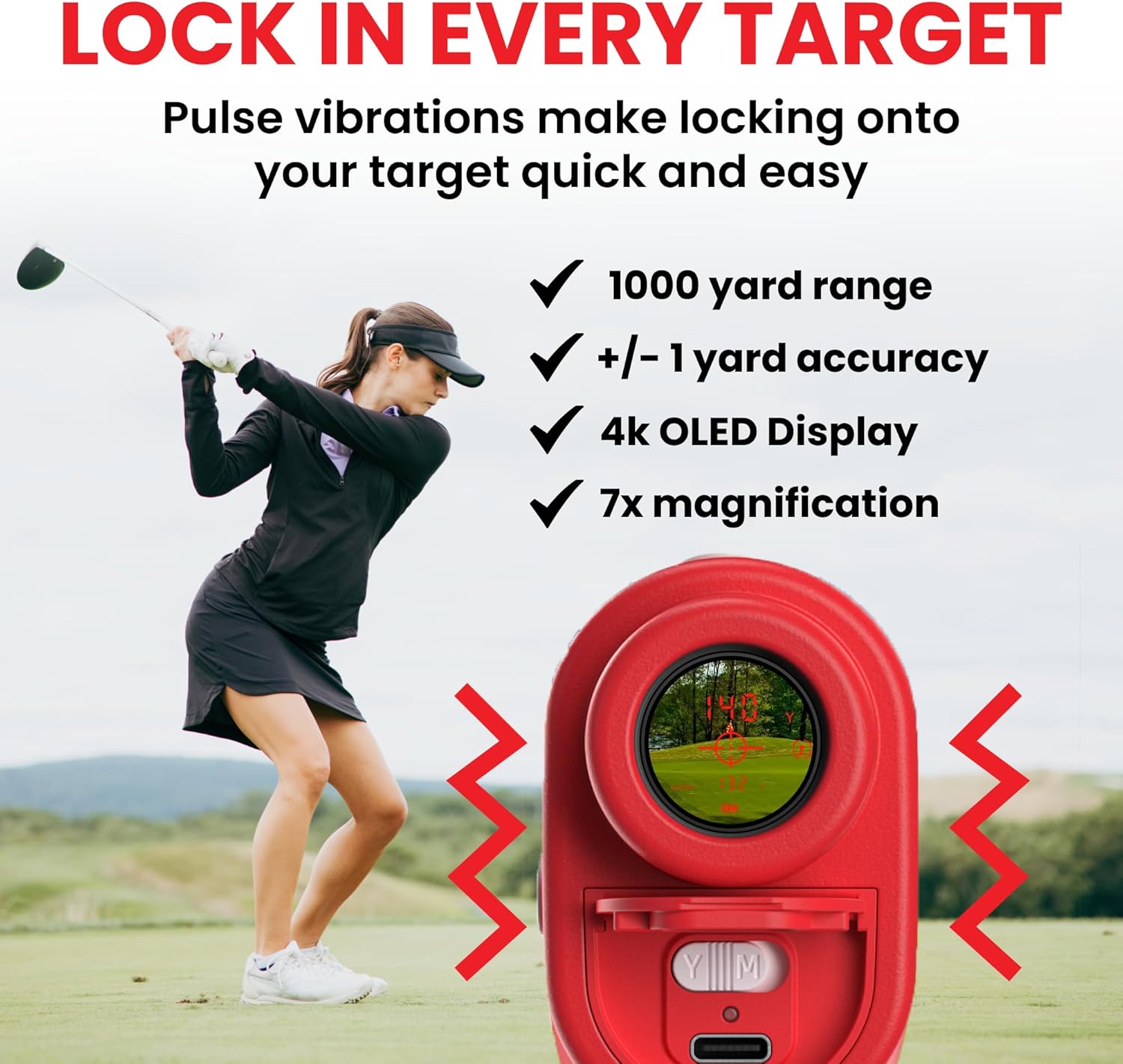 Pinned Prism+ Slope Golf Rangefinder and Stick Speaker