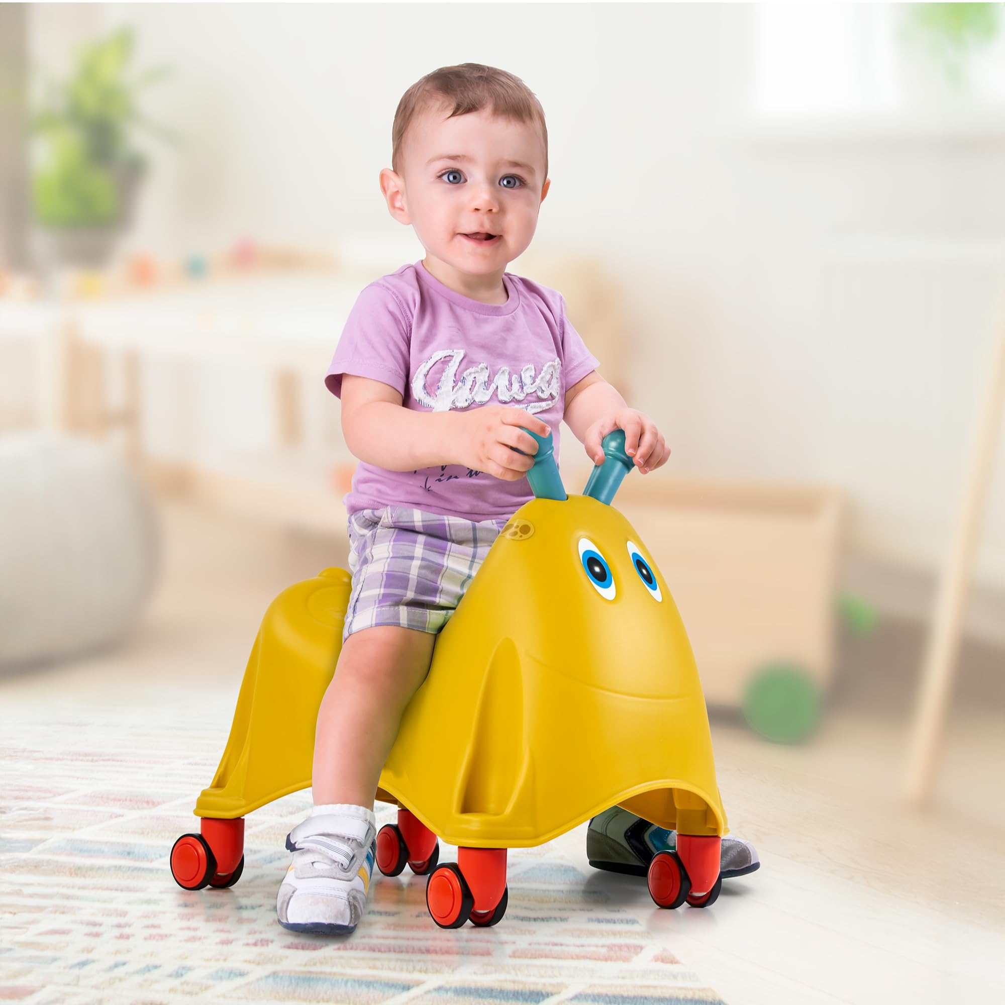 Image secondaire de Trotteur Chenille Jaune Casual Runy pour Enfants - Famosa