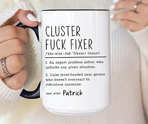 LETIW Cluster Fuck Mug Coworker Gift Cluster Fuck Fixer Mug Personalized Coworker Coffee Cup Gift For Besties Friend