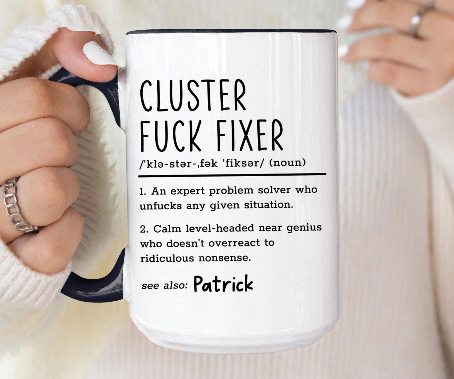 LETIW Cluster Fuck Mug Coworker Gift Cluster Fuck Fixer Mug Personalized Coworker Coffee Cup Gift For Besties Friend