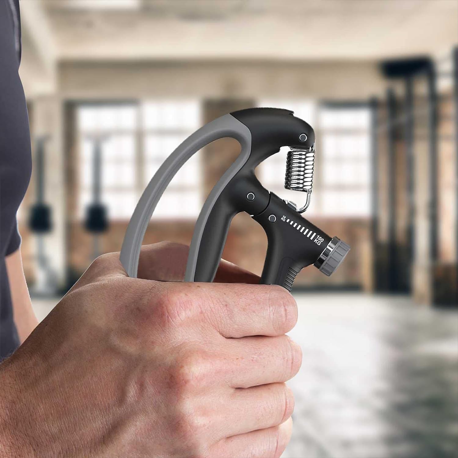 KEMLOZE Premium Advanced Electronic Adjustable Hand Grip Strengthener | Forearm & Finger Exercise | For Men & Women | Adjustable Resistance - 10-60 kg | Built-In Counter (multi) 4
