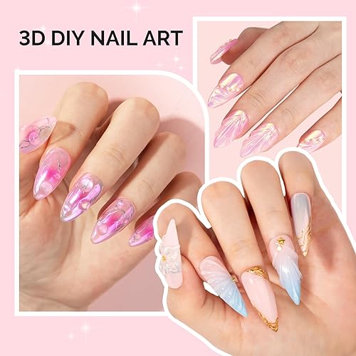 Miniatura 4 de MelodySusie Gel 3D de uñas de gel para esculpir 3D, pegamento transparente para moldear y pintar, diseños de arte de uñas, gemas de diamantes de