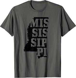 Mississippi Vintage State Map Pride T-Shirt