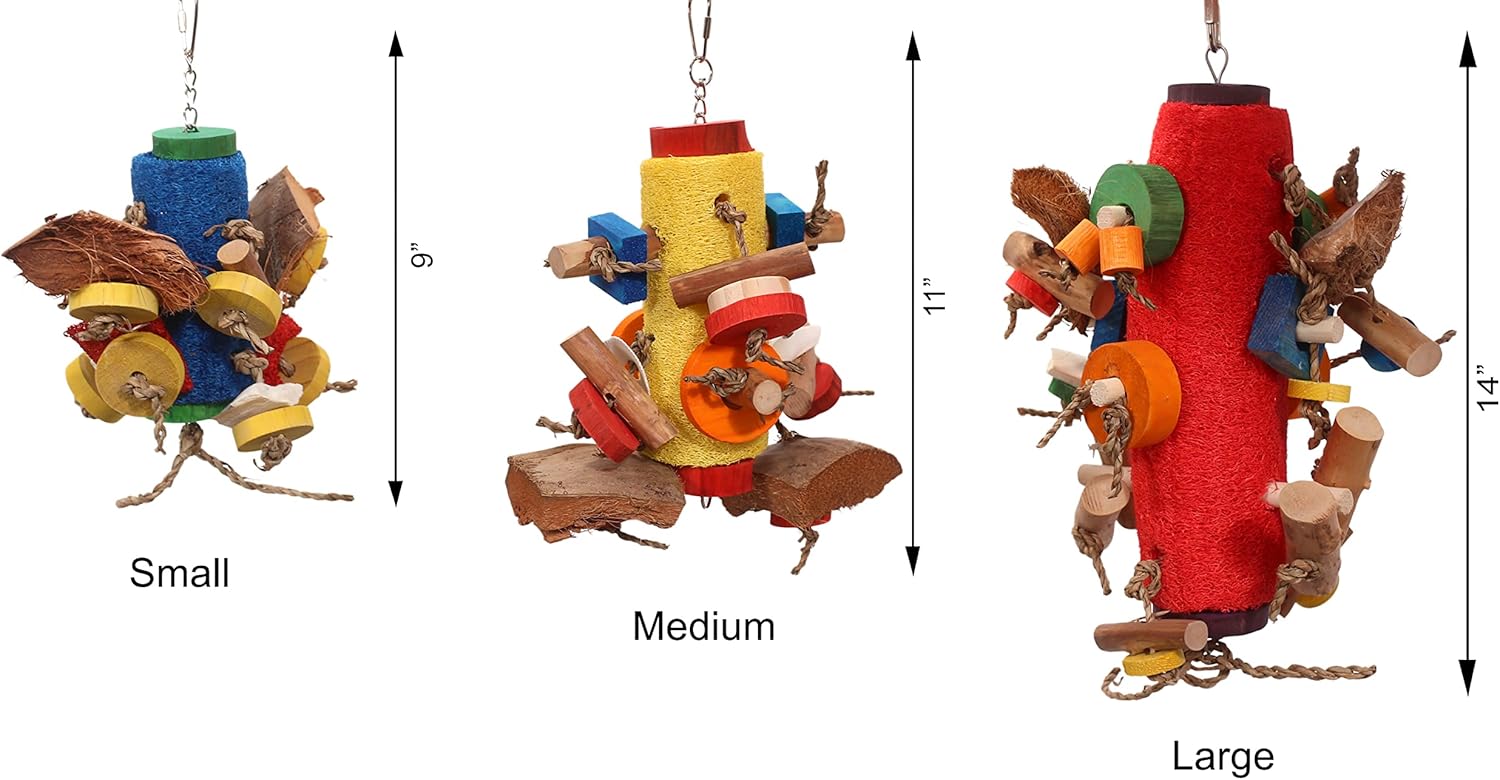 Loofah Parade - Shreddable Parrot Toy (Large)