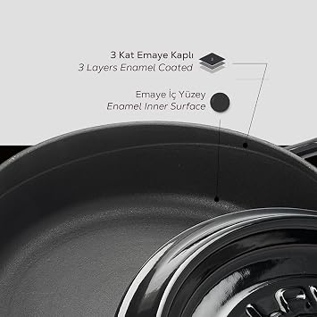 LAVA Casting Multi-Purpose Spring Pot Diameter (Ø) 28 cm - Trendy Black