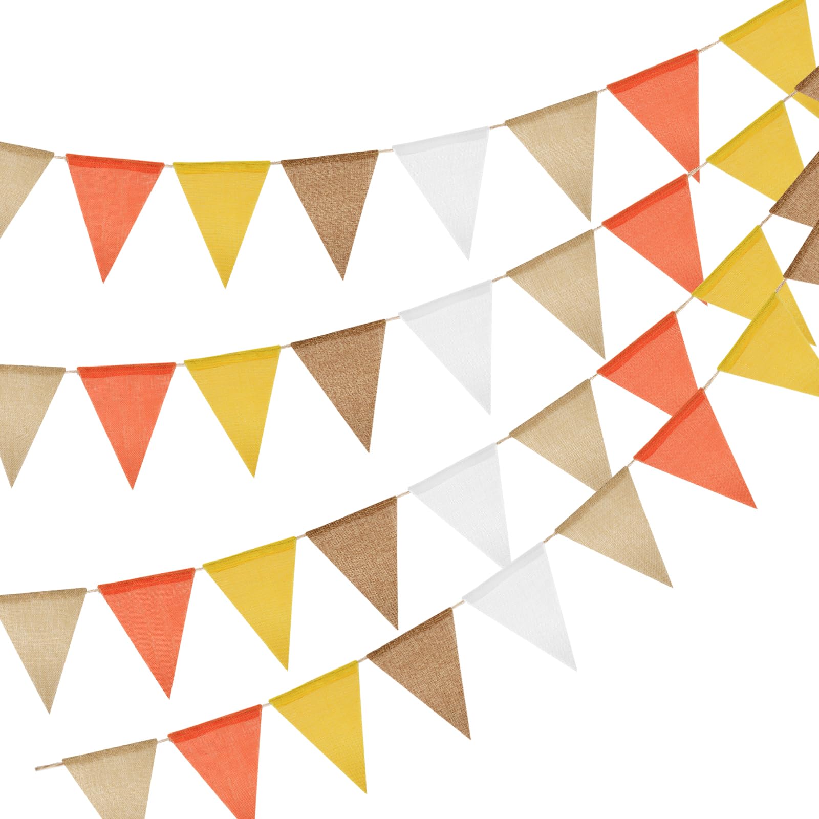 jijAcraft Wimpelkette Outdoor Girlande Wetterfest für Garten Wiederverwendbar Jute Wimpelgirlande für Camping Deko Wimpelkette für Geburtstag